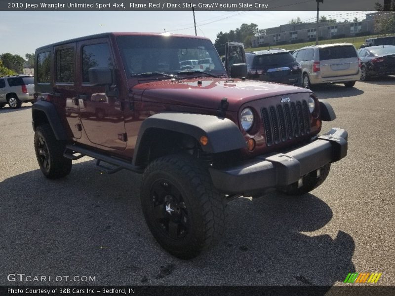 Flame Red / Dark Slate Gray/Medium Slate Gray 2010 Jeep Wrangler Unlimited Sport 4x4