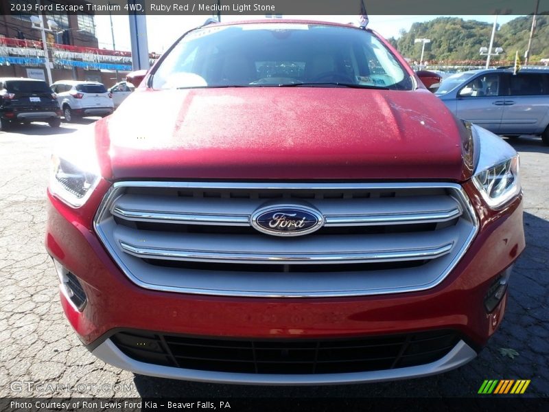 Ruby Red / Medium Light Stone 2019 Ford Escape Titanium 4WD