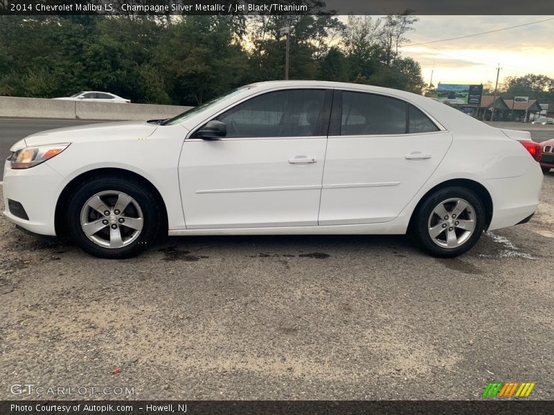 Champagne Silver Metallic / Jet Black/Titanium 2014 Chevrolet Malibu LS