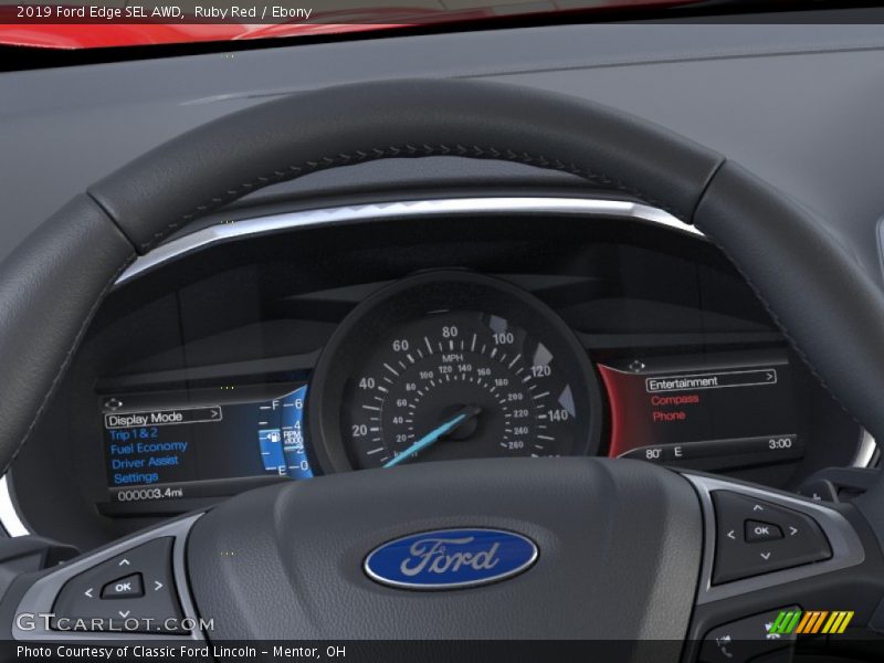 Ruby Red / Ebony 2019 Ford Edge SEL AWD