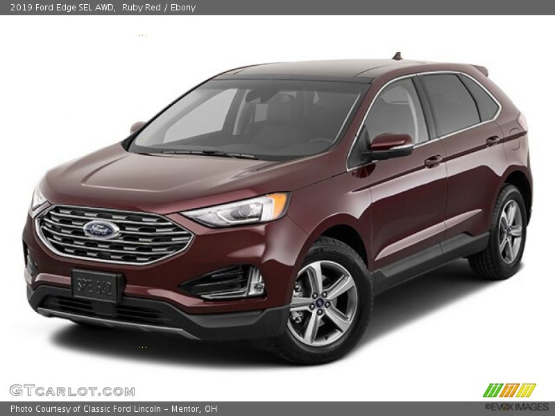 Ruby Red / Ebony 2019 Ford Edge SEL AWD