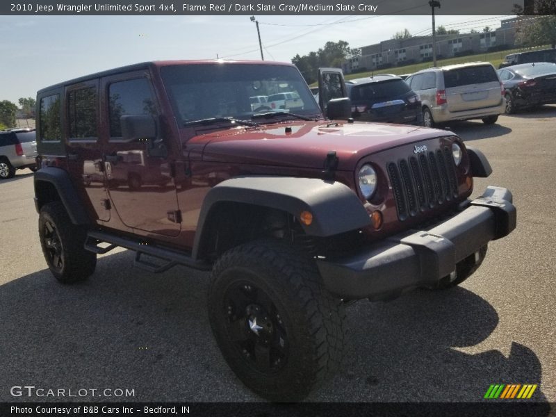 Flame Red / Dark Slate Gray/Medium Slate Gray 2010 Jeep Wrangler Unlimited Sport 4x4