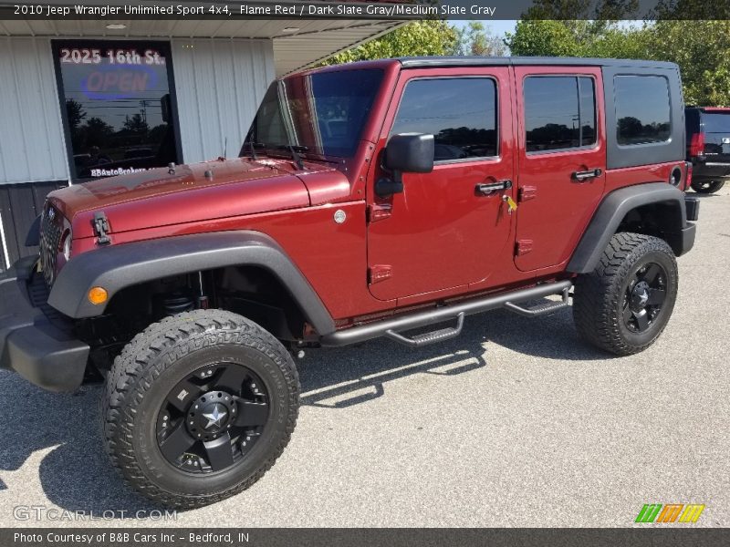 Flame Red / Dark Slate Gray/Medium Slate Gray 2010 Jeep Wrangler Unlimited Sport 4x4