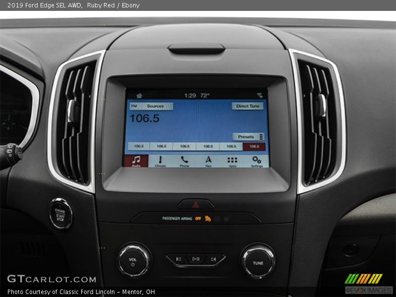 Ruby Red / Ebony 2019 Ford Edge SEL AWD