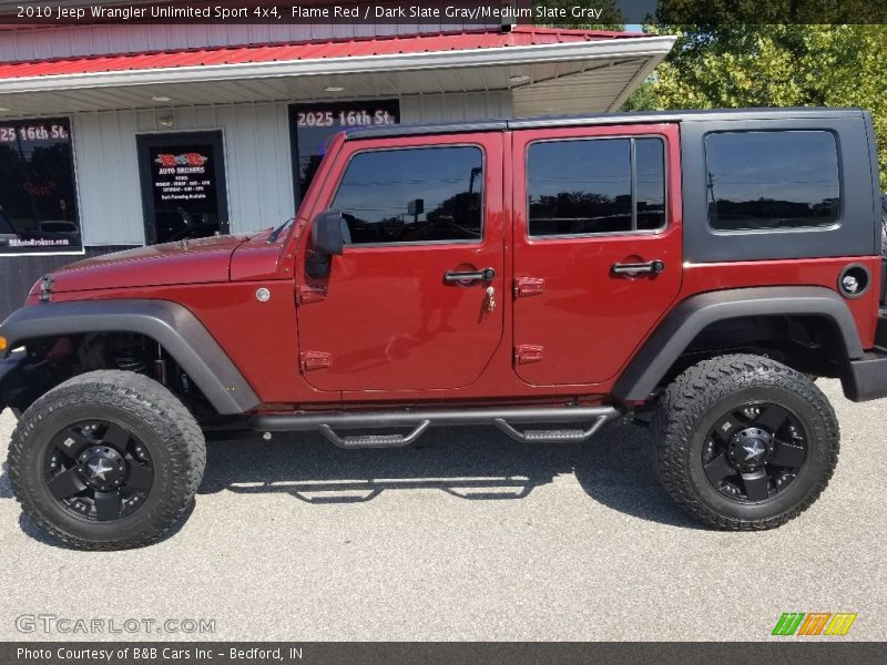 Flame Red / Dark Slate Gray/Medium Slate Gray 2010 Jeep Wrangler Unlimited Sport 4x4