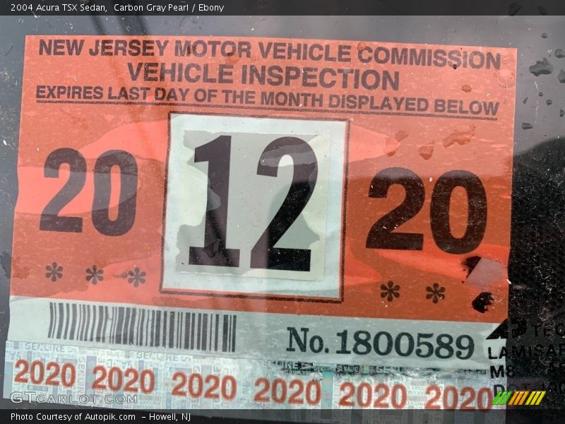 Carbon Gray Pearl / Ebony 2004 Acura TSX Sedan