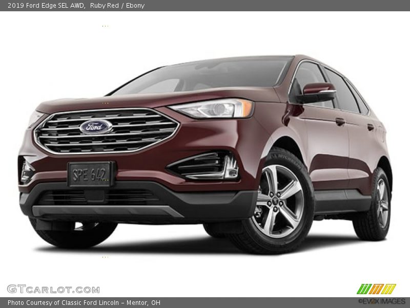 Ruby Red / Ebony 2019 Ford Edge SEL AWD