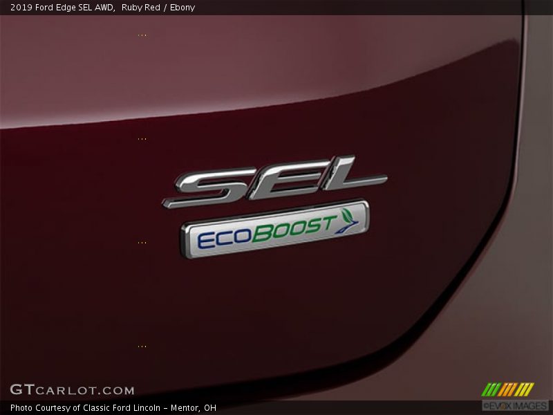 Ruby Red / Ebony 2019 Ford Edge SEL AWD