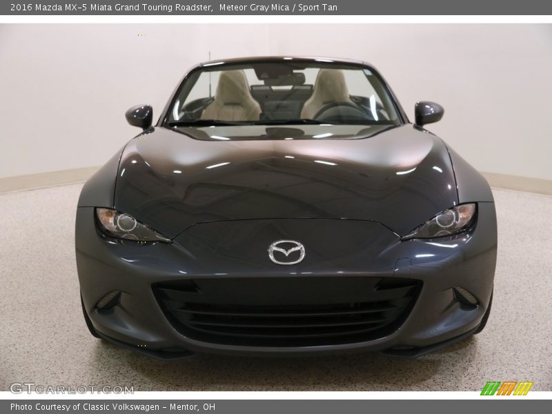 Meteor Gray Mica / Sport Tan 2016 Mazda MX-5 Miata Grand Touring Roadster