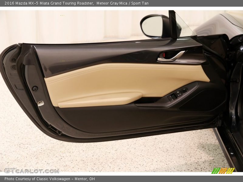 Meteor Gray Mica / Sport Tan 2016 Mazda MX-5 Miata Grand Touring Roadster