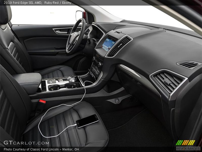 Ruby Red / Ebony 2019 Ford Edge SEL AWD