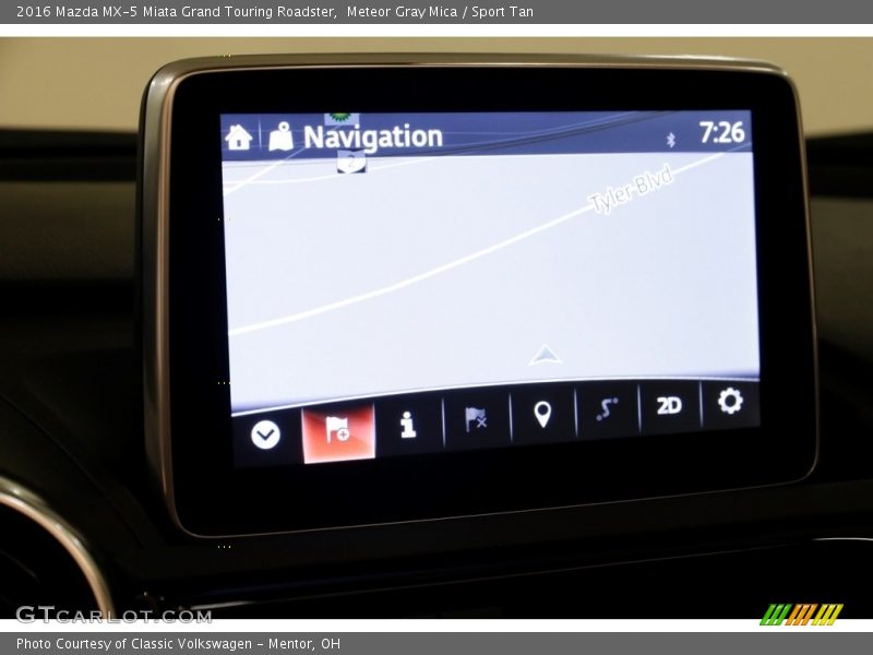 Meteor Gray Mica / Sport Tan 2016 Mazda MX-5 Miata Grand Touring Roadster
