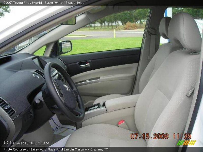 Super White / Bisque Beige 2007 Toyota Prius Hybrid