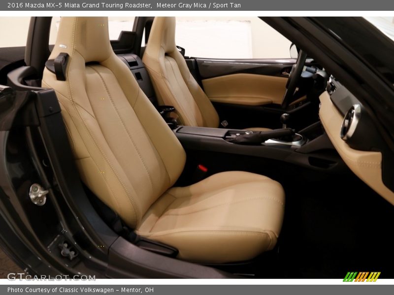 Meteor Gray Mica / Sport Tan 2016 Mazda MX-5 Miata Grand Touring Roadster