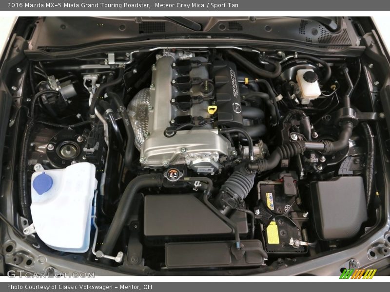 Meteor Gray Mica / Sport Tan 2016 Mazda MX-5 Miata Grand Touring Roadster