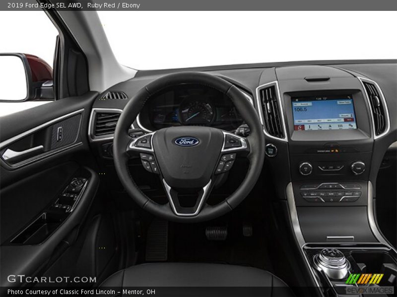 Ruby Red / Ebony 2019 Ford Edge SEL AWD