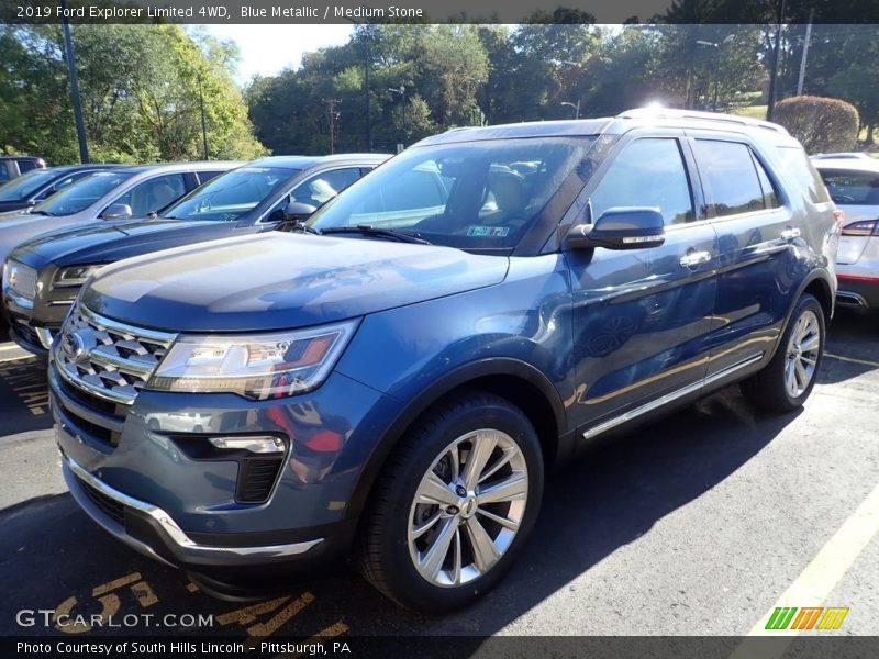 Blue Metallic / Medium Stone 2019 Ford Explorer Limited 4WD