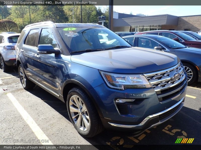 Blue Metallic / Medium Stone 2019 Ford Explorer Limited 4WD