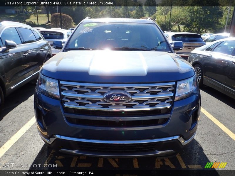 Blue Metallic / Medium Stone 2019 Ford Explorer Limited 4WD