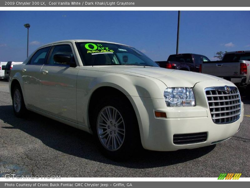 Cool Vanilla White / Dark Khaki/Light Graystone 2009 Chrysler 300 LX