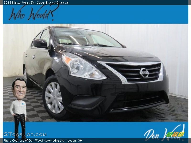Super Black / Charcoal 2018 Nissan Versa SV