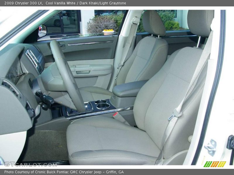 Cool Vanilla White / Dark Khaki/Light Graystone 2009 Chrysler 300 LX