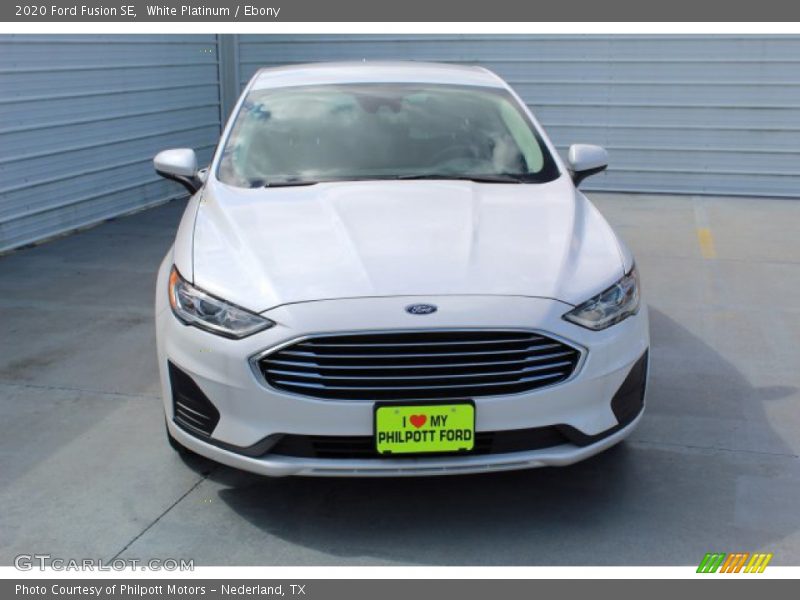 White Platinum / Ebony 2020 Ford Fusion SE
