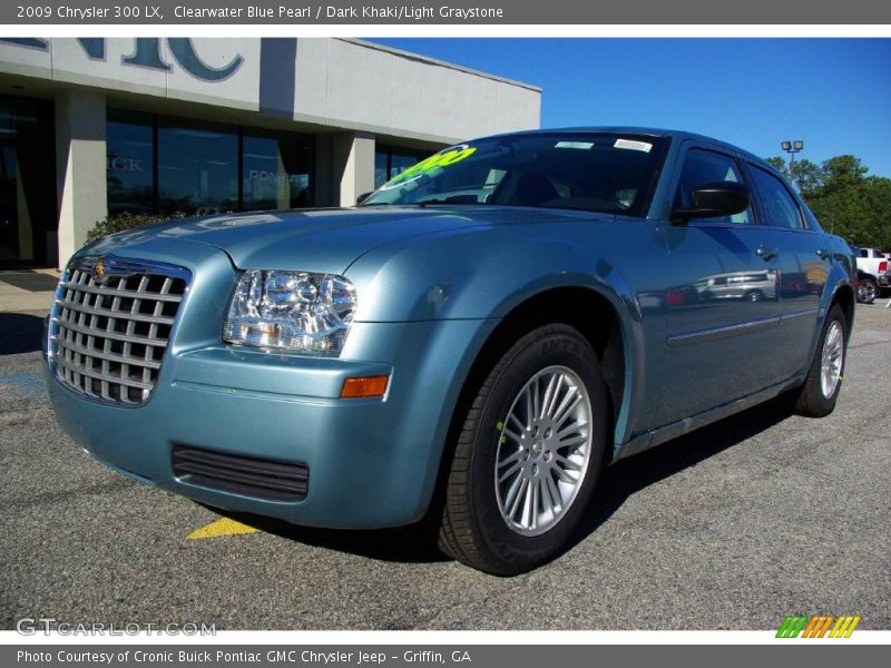 Clearwater Blue Pearl / Dark Khaki/Light Graystone 2009 Chrysler 300 LX
