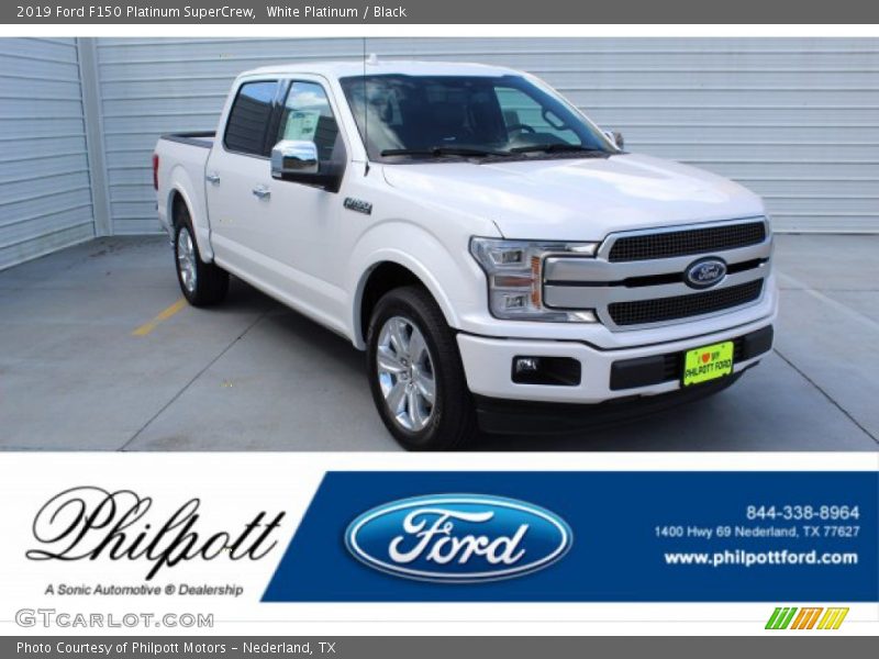 White Platinum / Black 2019 Ford F150 Platinum SuperCrew