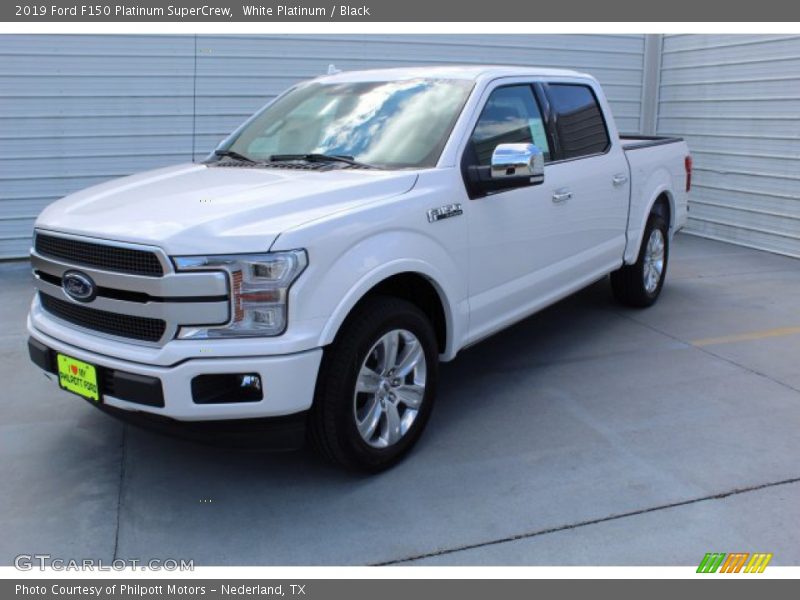 White Platinum / Black 2019 Ford F150 Platinum SuperCrew