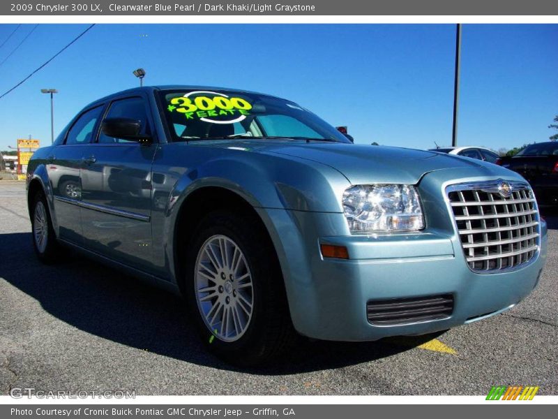 Clearwater Blue Pearl / Dark Khaki/Light Graystone 2009 Chrysler 300 LX