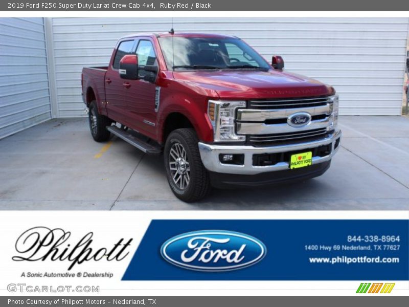 Ruby Red / Black 2019 Ford F250 Super Duty Lariat Crew Cab 4x4