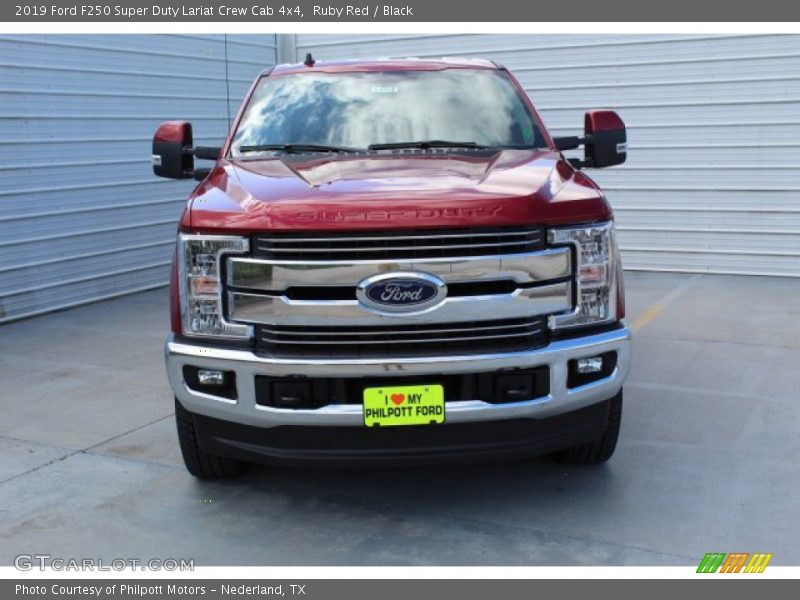Ruby Red / Black 2019 Ford F250 Super Duty Lariat Crew Cab 4x4