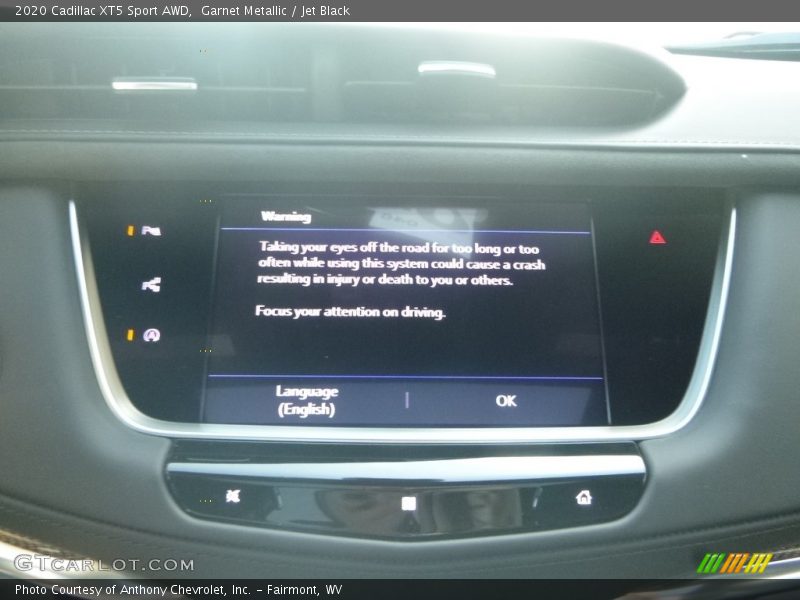Garnet Metallic / Jet Black 2020 Cadillac XT5 Sport AWD