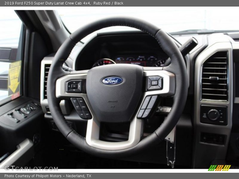 Ruby Red / Black 2019 Ford F250 Super Duty Lariat Crew Cab 4x4
