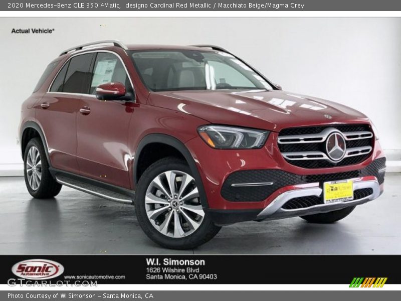 designo Cardinal Red Metallic / Macchiato Beige/Magma Grey 2020 Mercedes-Benz GLE 350 4Matic