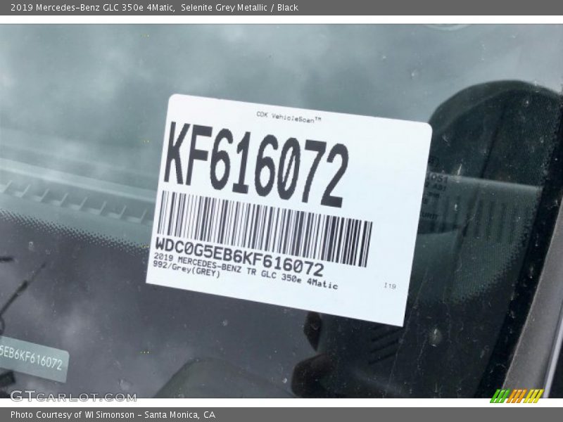 Selenite Grey Metallic / Black 2019 Mercedes-Benz GLC 350e 4Matic