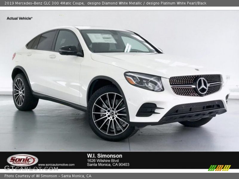 designo Diamond White Metallic / designo Platinum White Pearl/Black 2019 Mercedes-Benz GLC 300 4Matic Coupe