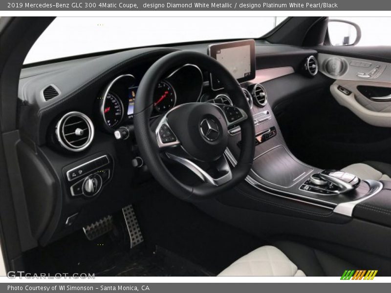 designo Diamond White Metallic / designo Platinum White Pearl/Black 2019 Mercedes-Benz GLC 300 4Matic Coupe