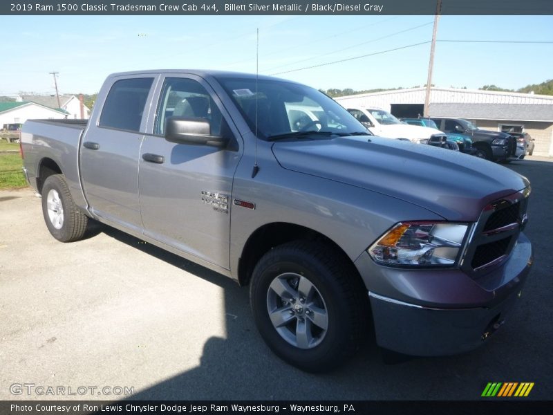 Billett Silver Metallic / Black/Diesel Gray 2019 Ram 1500 Classic Tradesman Crew Cab 4x4