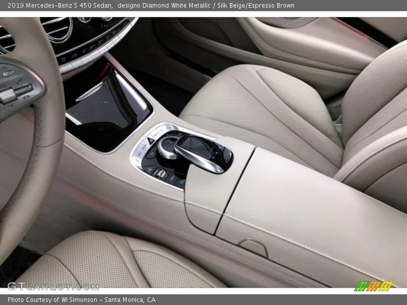 designo Diamond White Metallic / Silk Beige/Espresso Brown 2019 Mercedes-Benz S 450 Sedan