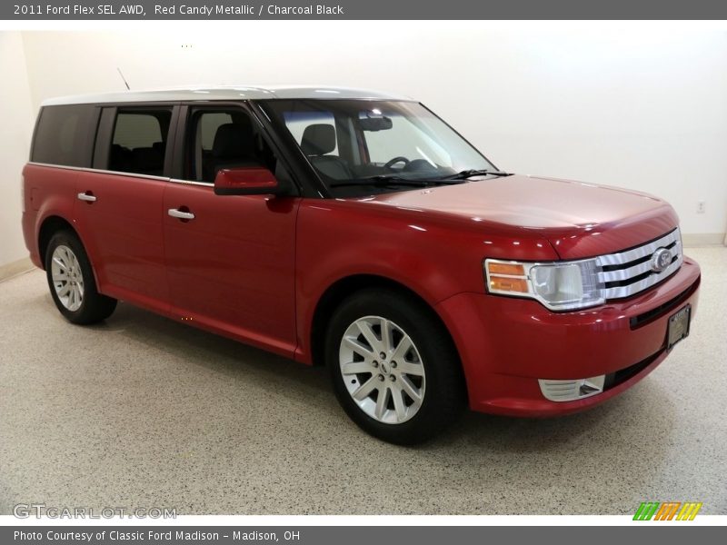 Red Candy Metallic / Charcoal Black 2011 Ford Flex SEL AWD