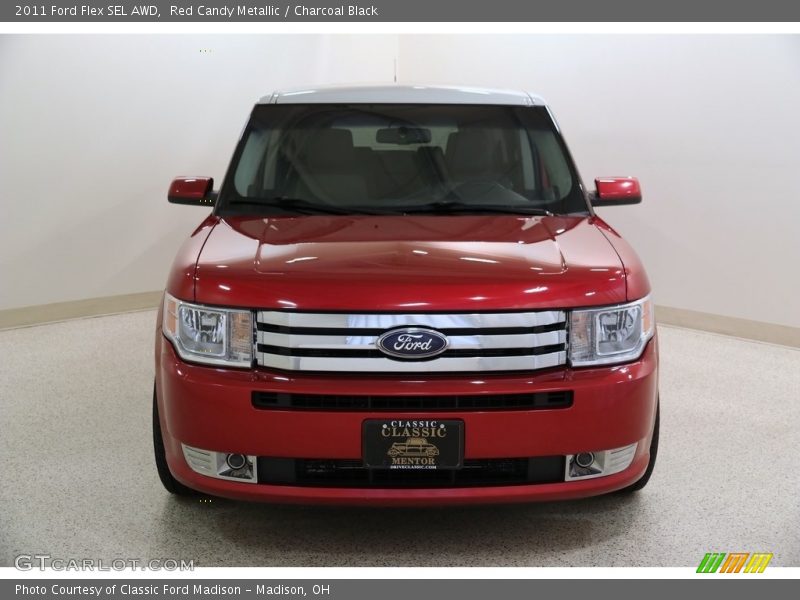 Red Candy Metallic / Charcoal Black 2011 Ford Flex SEL AWD