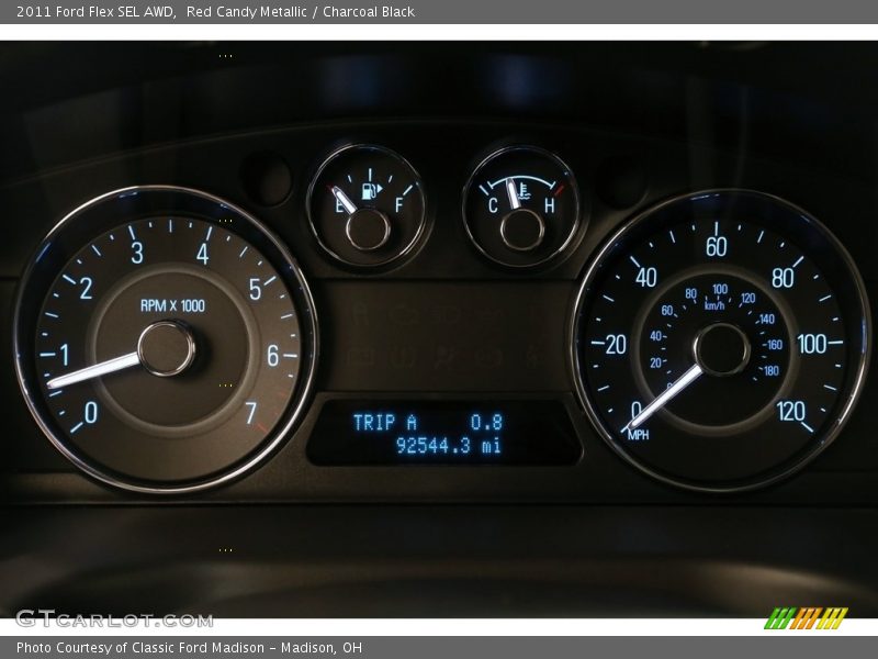 Red Candy Metallic / Charcoal Black 2011 Ford Flex SEL AWD