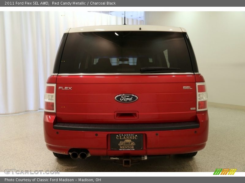 Red Candy Metallic / Charcoal Black 2011 Ford Flex SEL AWD