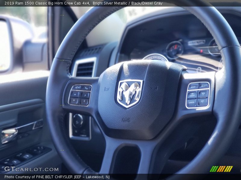 Bright Silver Metallic / Black/Diesel Gray 2019 Ram 1500 Classic Big Horn Crew Cab 4x4