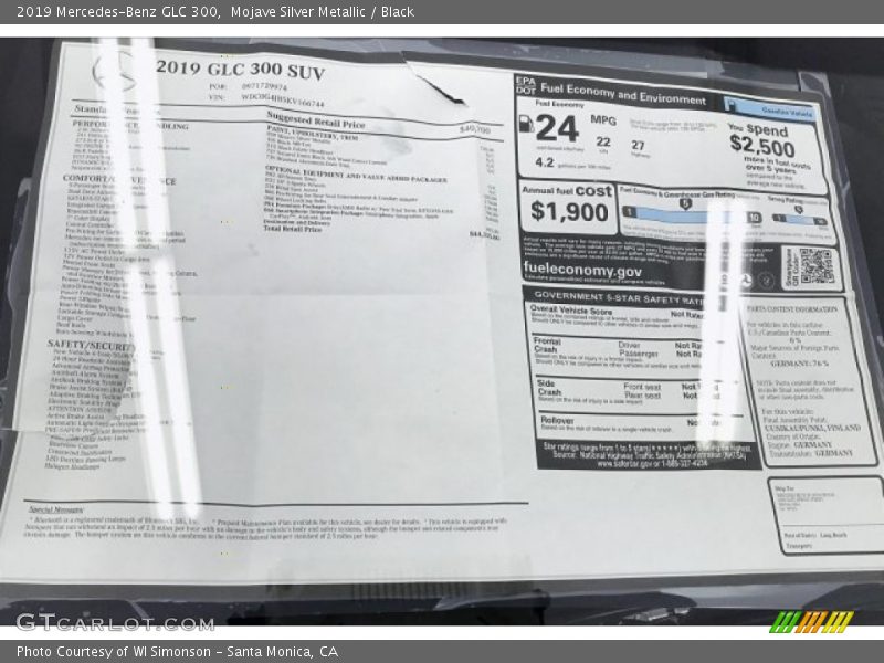 Mojave Silver Metallic / Black 2019 Mercedes-Benz GLC 300