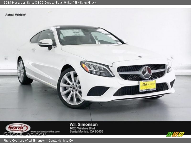 Polar White / Silk Beige/Black 2019 Mercedes-Benz C 300 Coupe