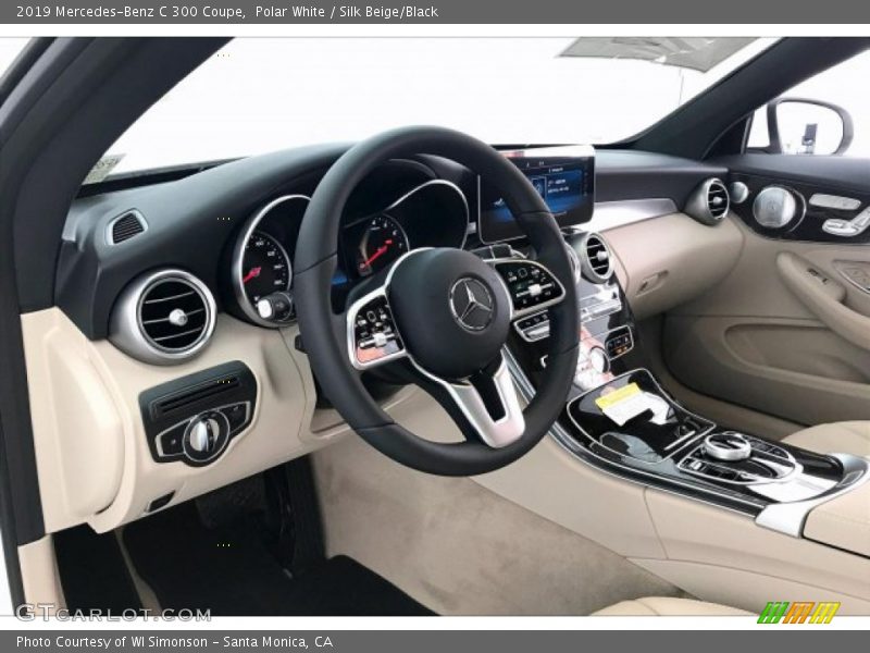 Polar White / Silk Beige/Black 2019 Mercedes-Benz C 300 Coupe