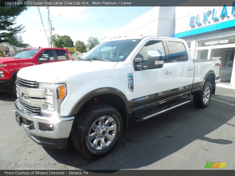 White Platinum / Camel 2017 Ford F250 Super Duty Lariat Crew Cab 4x4